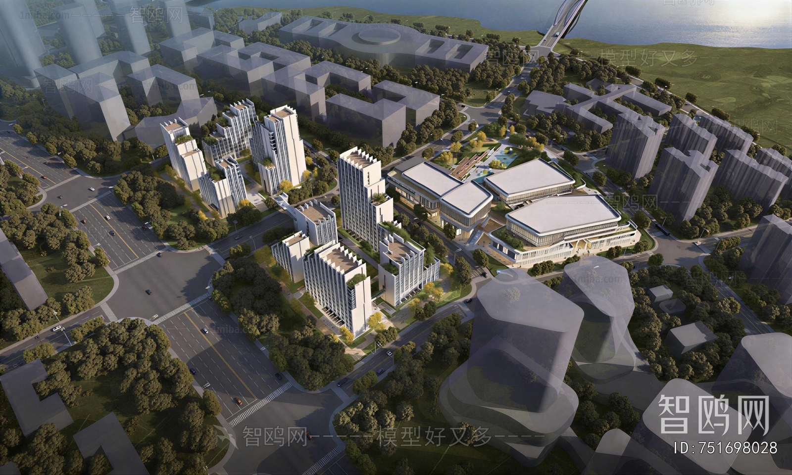 Modern Architectural Bird's-eye View Planning