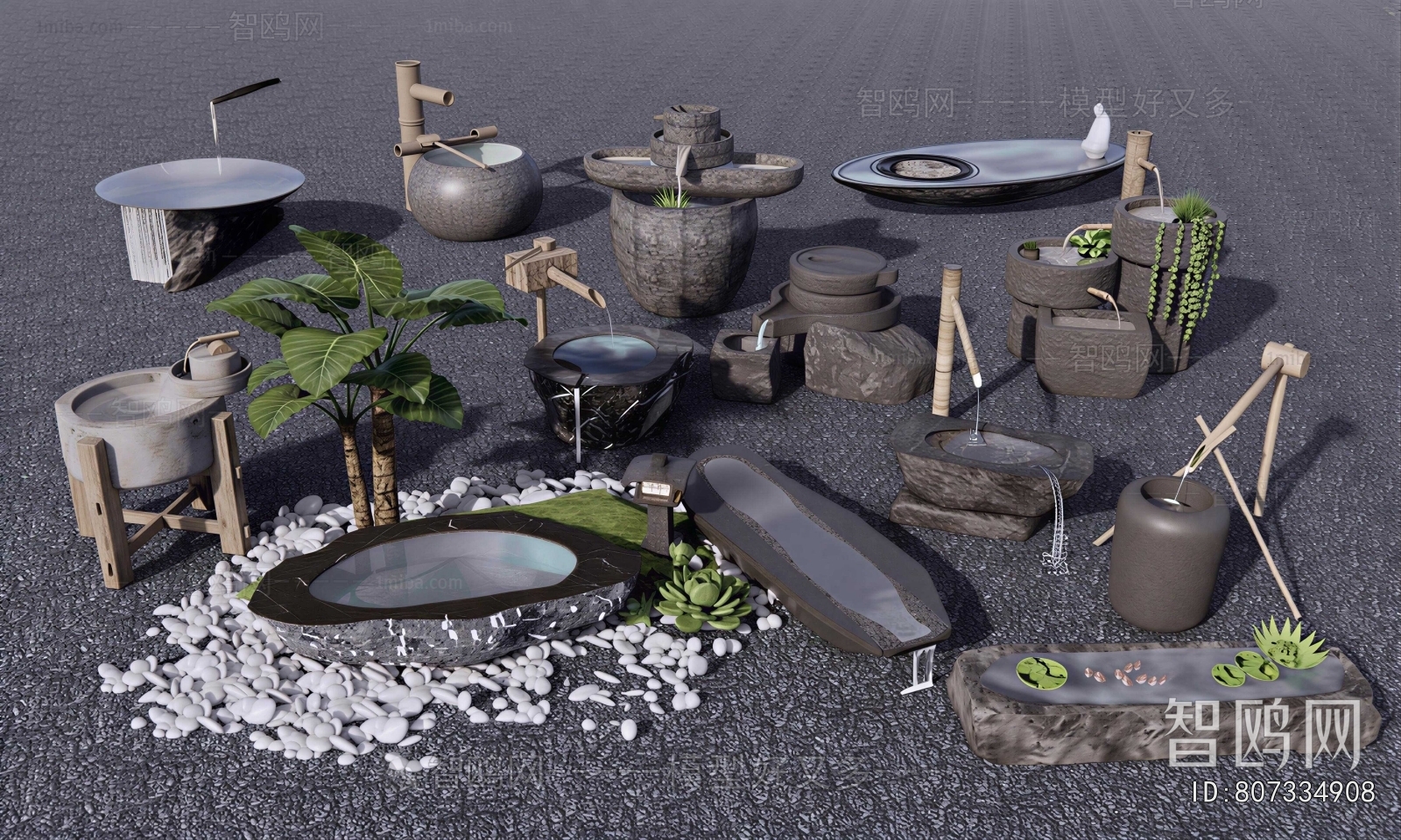 Chinese Style Rockery Waterscape