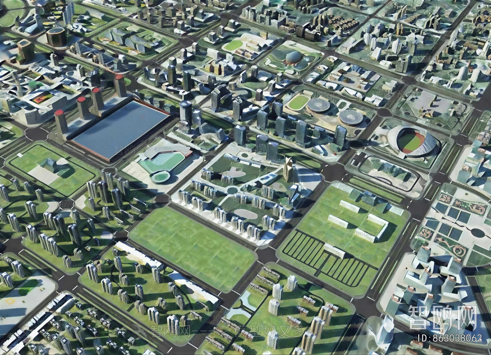 Modern Architectural Bird's-eye View Planning
