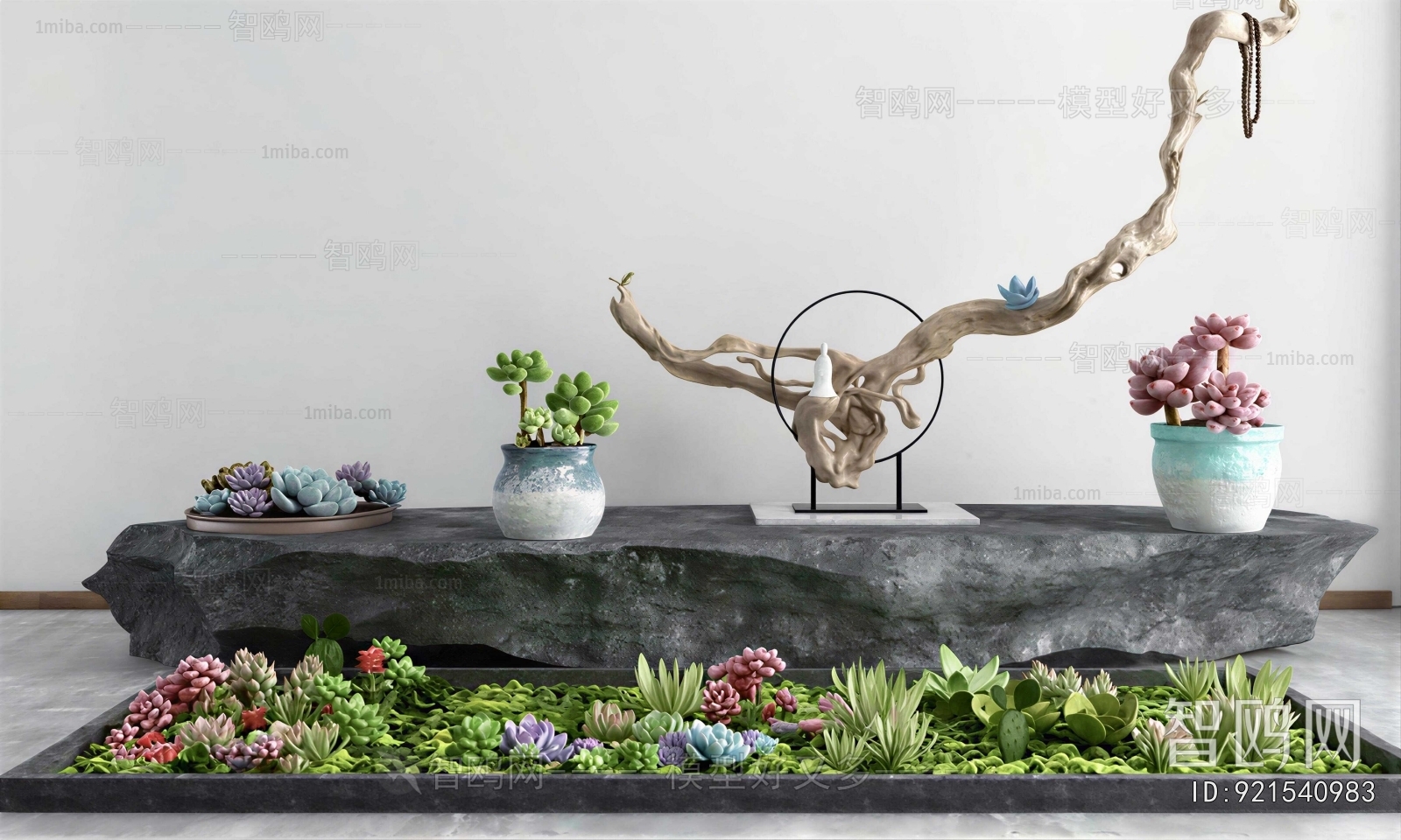 New Chinese Style Potted Green Plant