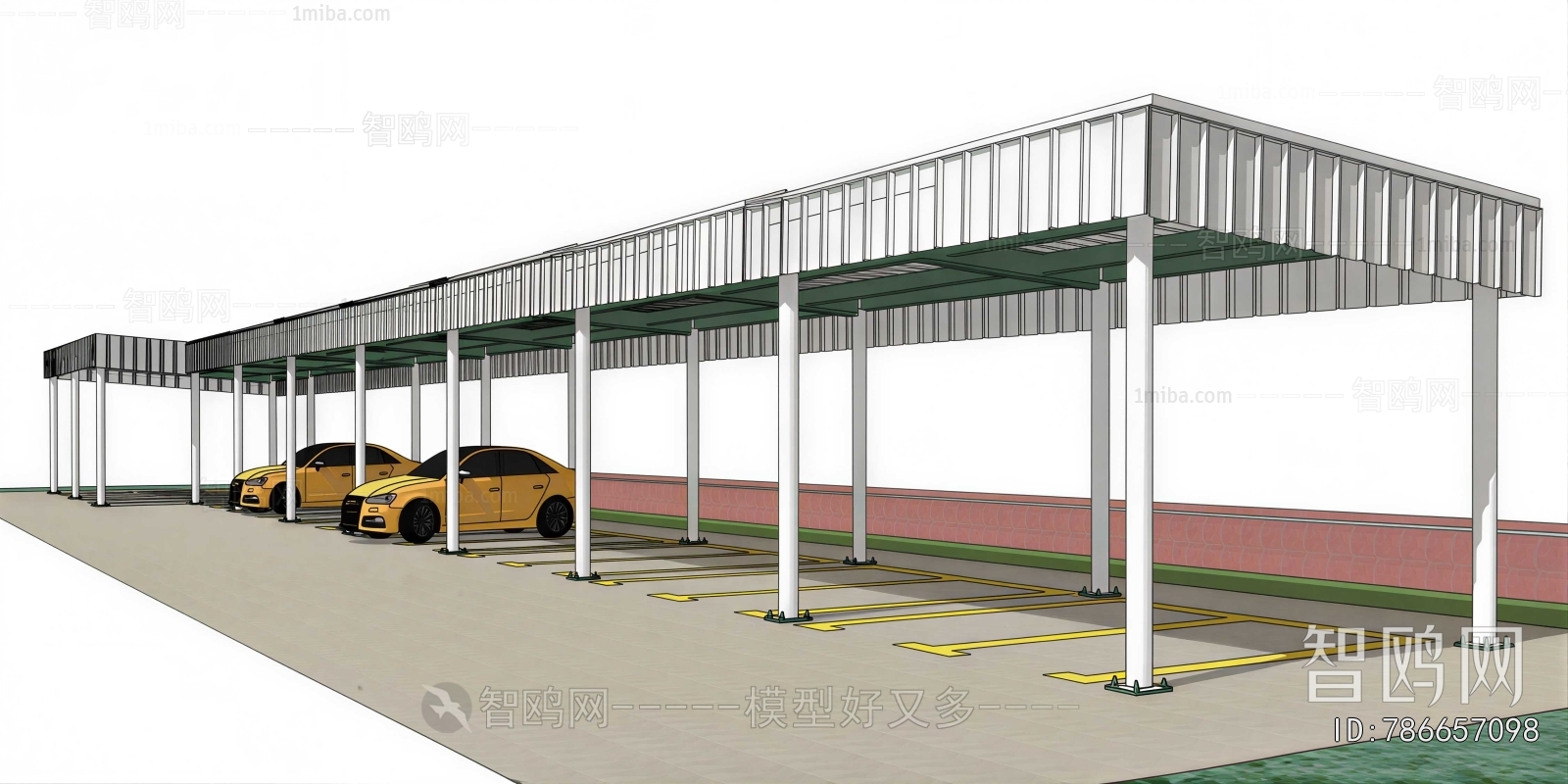 Modern Outdoor Parking Lot