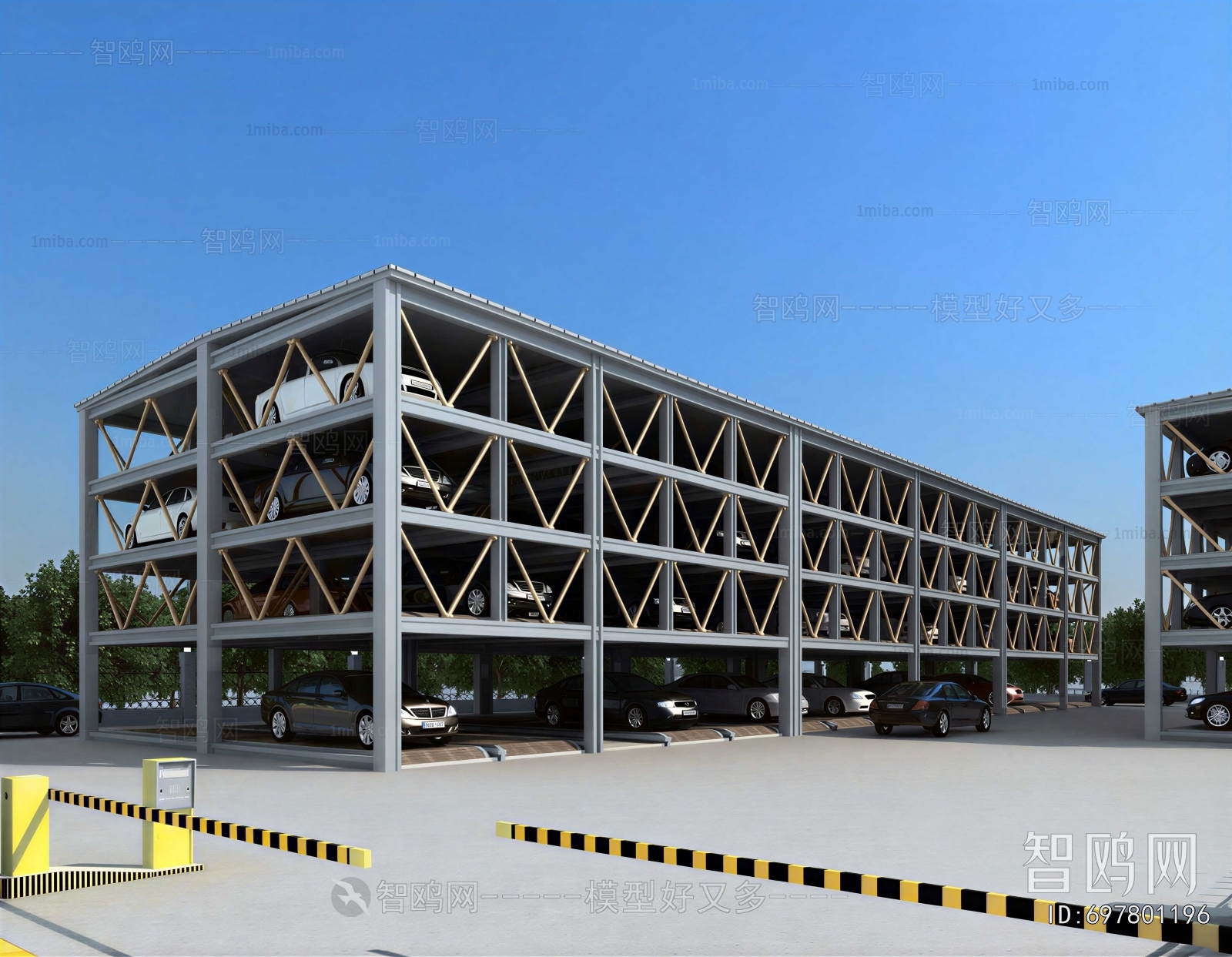 Modern Outdoor Parking Lot