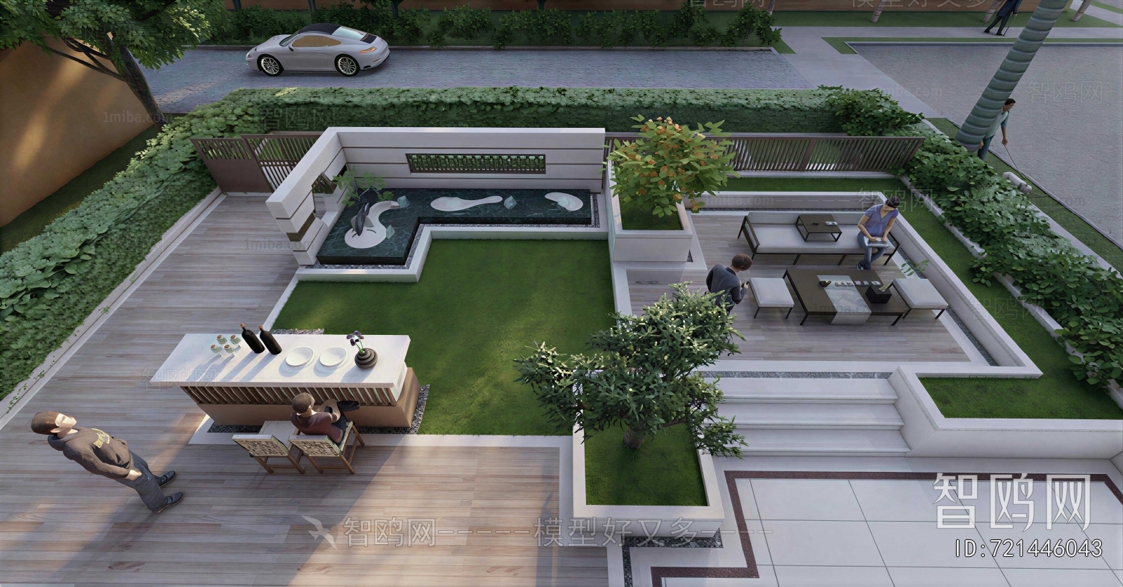 Modern Courtyard/landscape