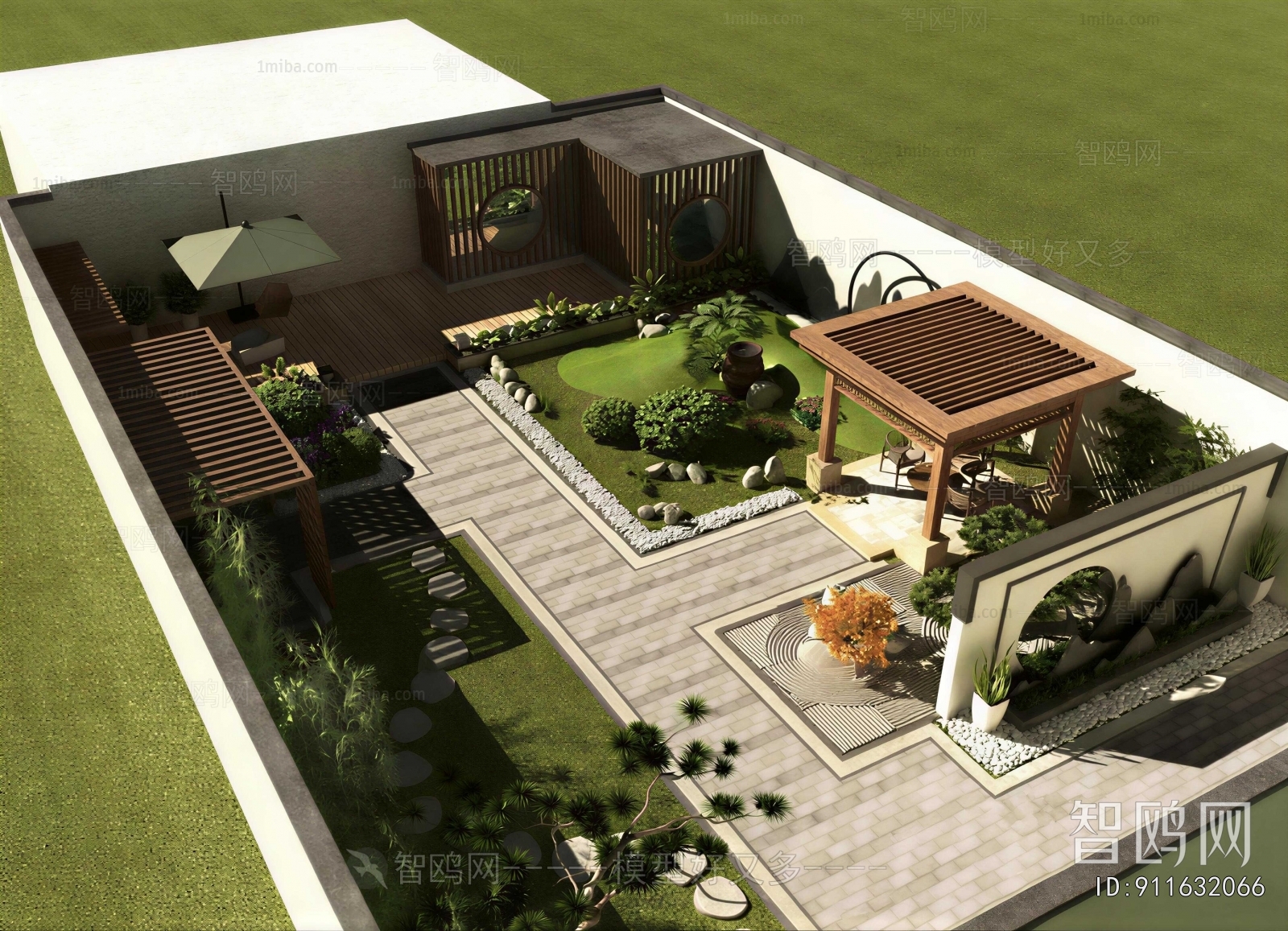 New Chinese Style Courtyard/landscape
