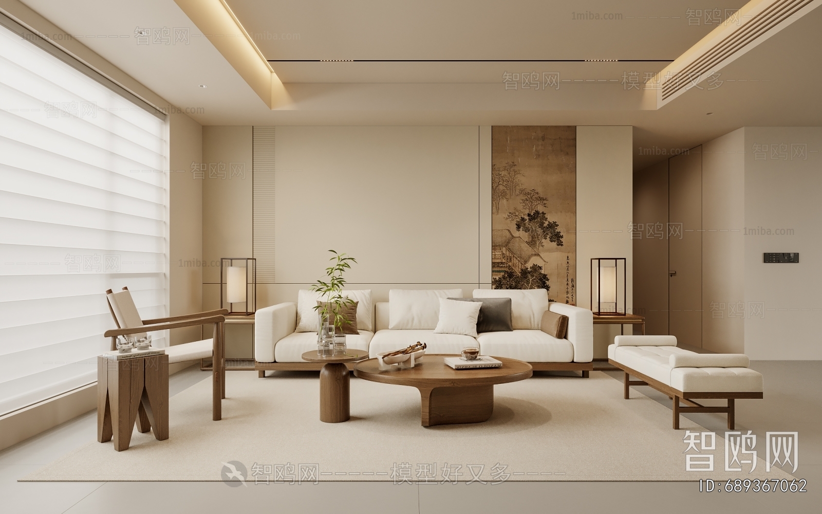 New Chinese Style A Living Room