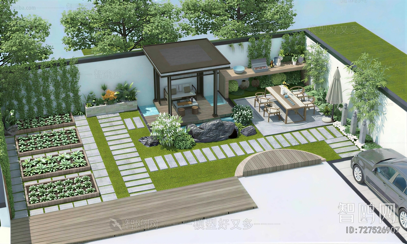 New Chinese Style Courtyard/landscape