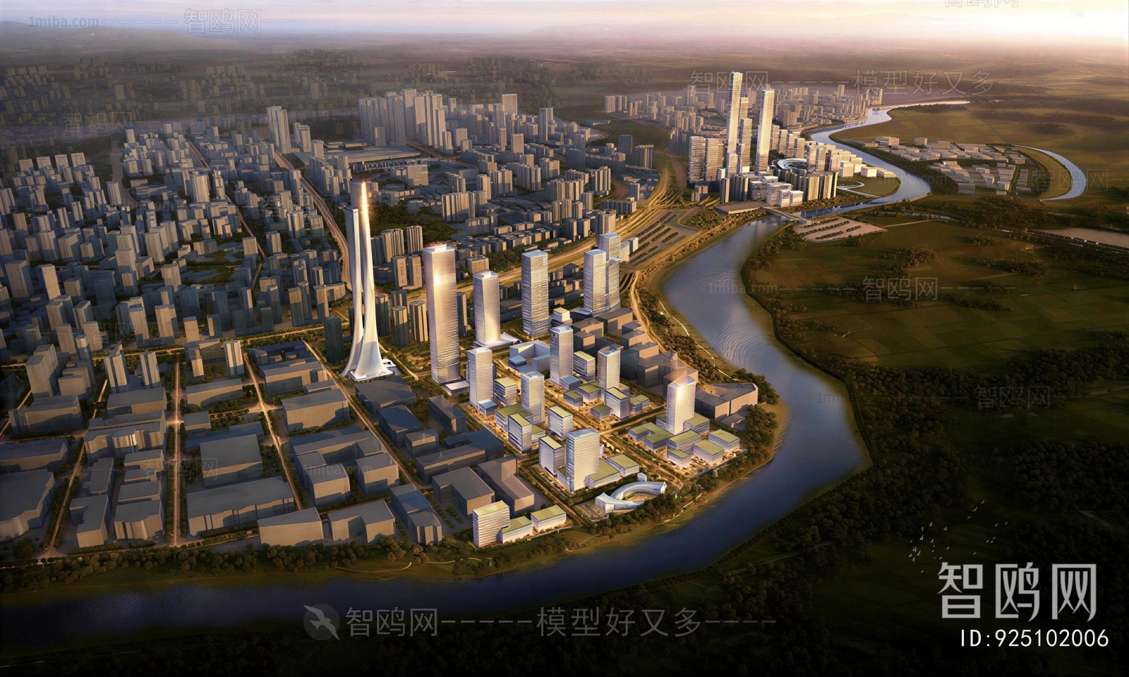 Modern Architectural Bird's-eye View Planning