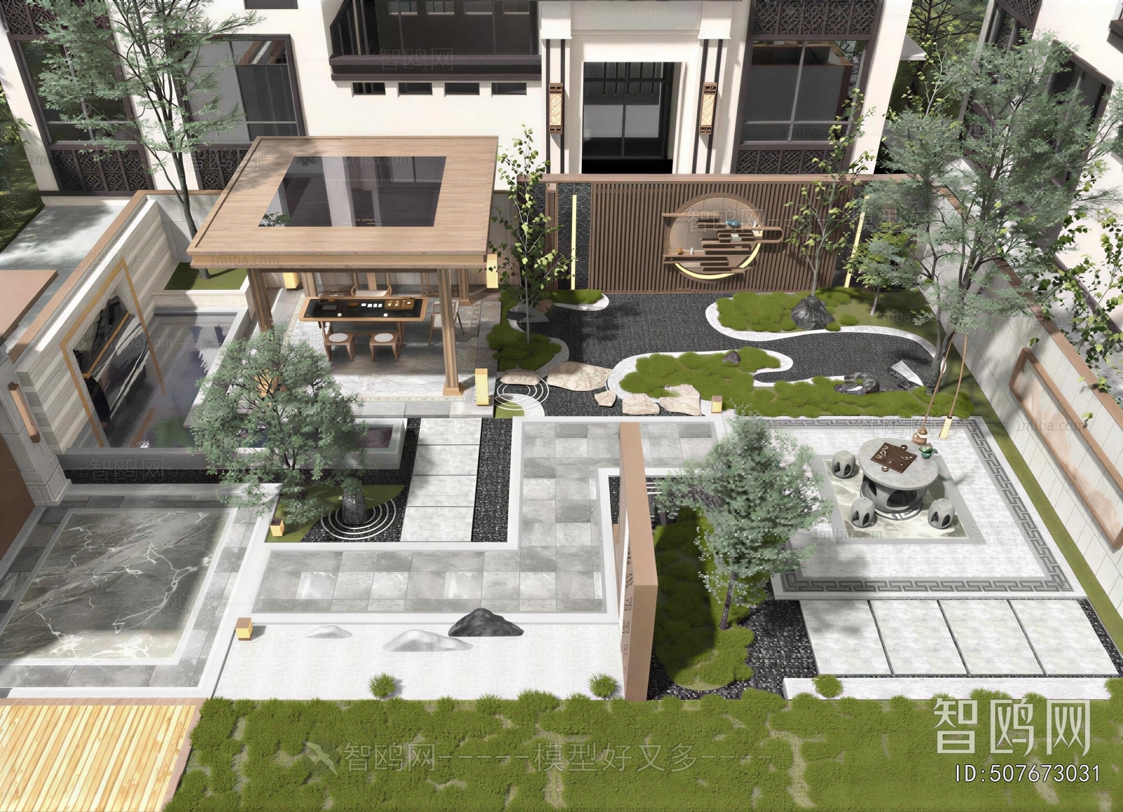 New Chinese Style Courtyard/landscape