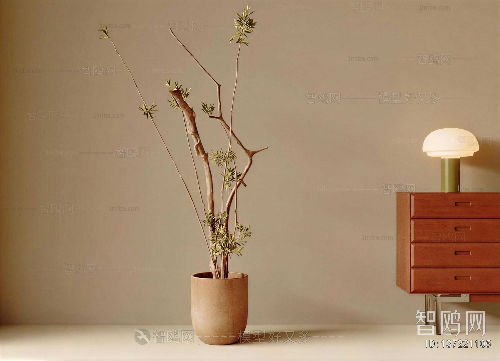 Modern Ground Green Plant Potted Plants