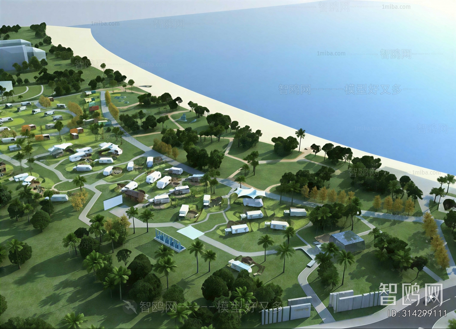 Modern Architectural Bird's-eye View Planning