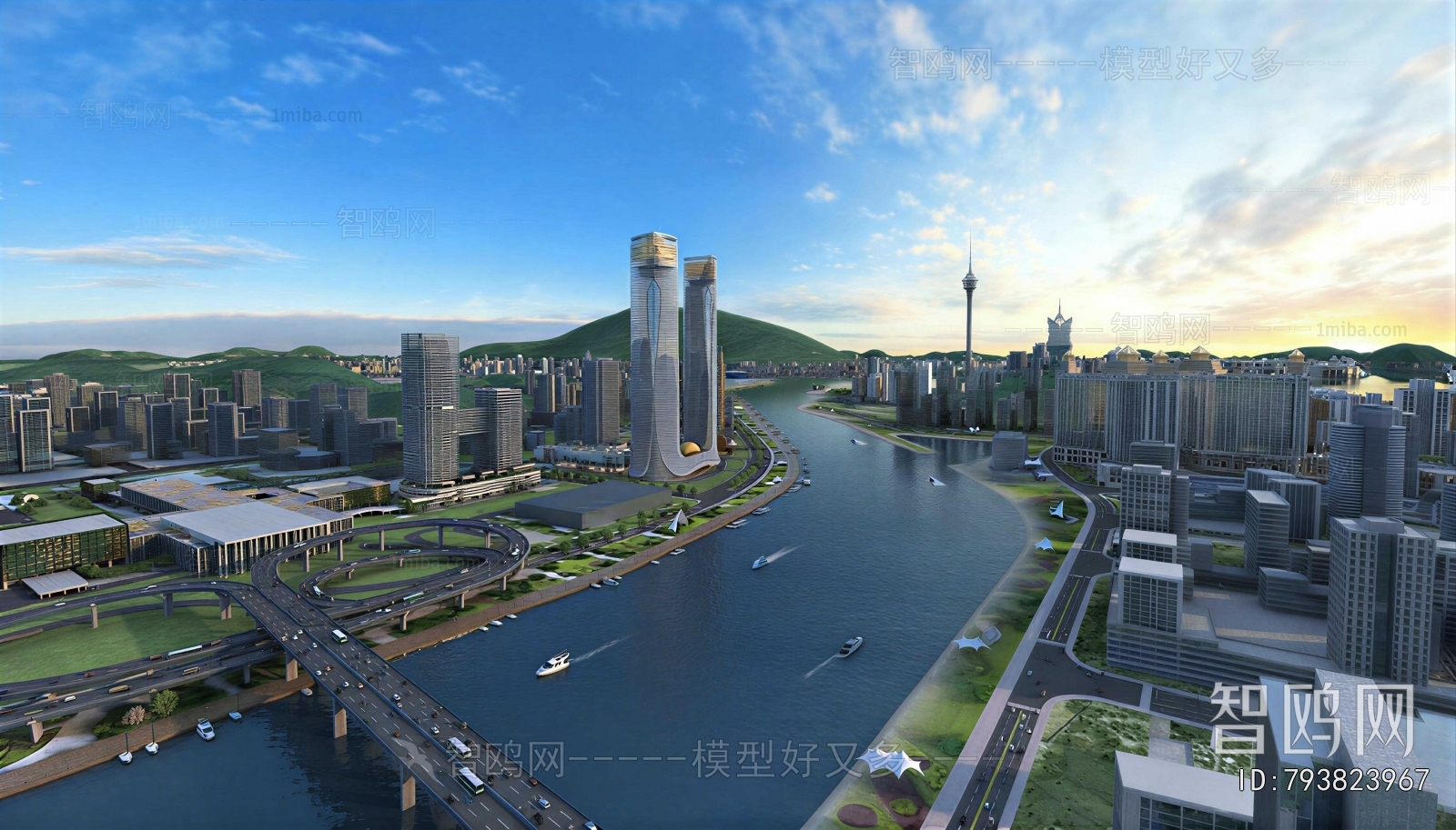 Modern Architectural Bird's-eye View Planning