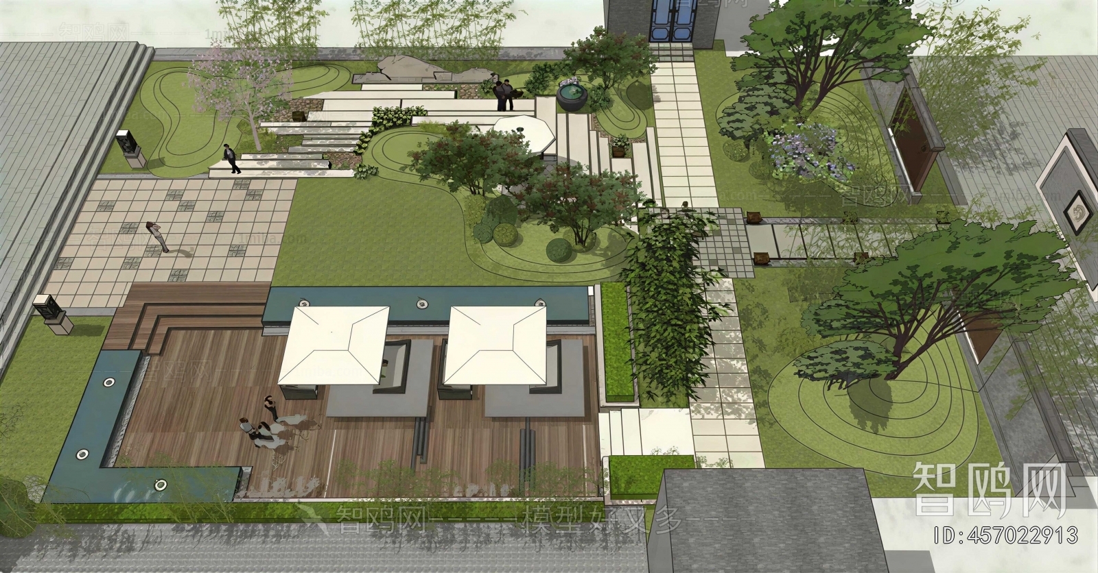 New Chinese Style Courtyard/landscape