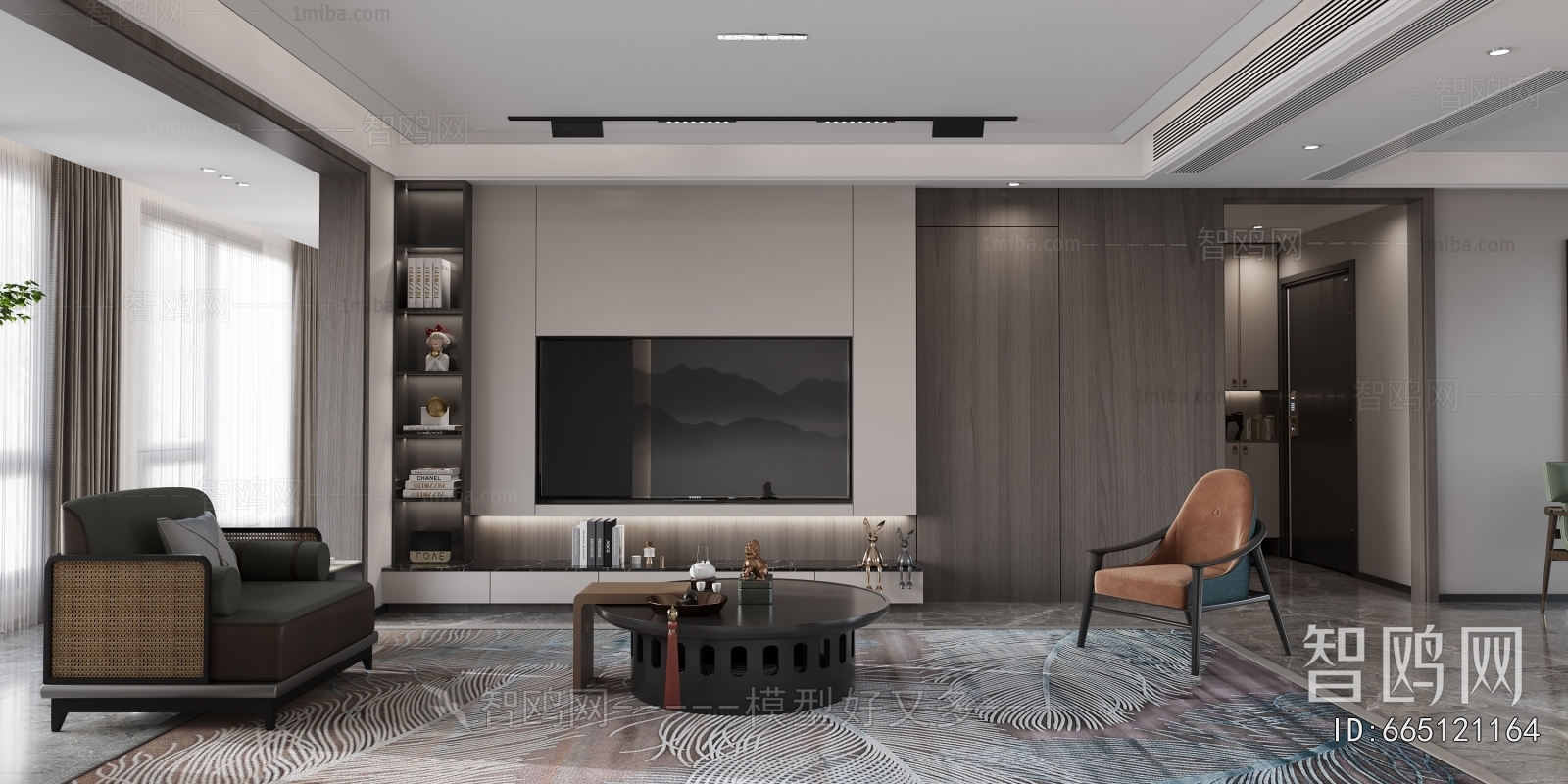 New Chinese Style A Living Room