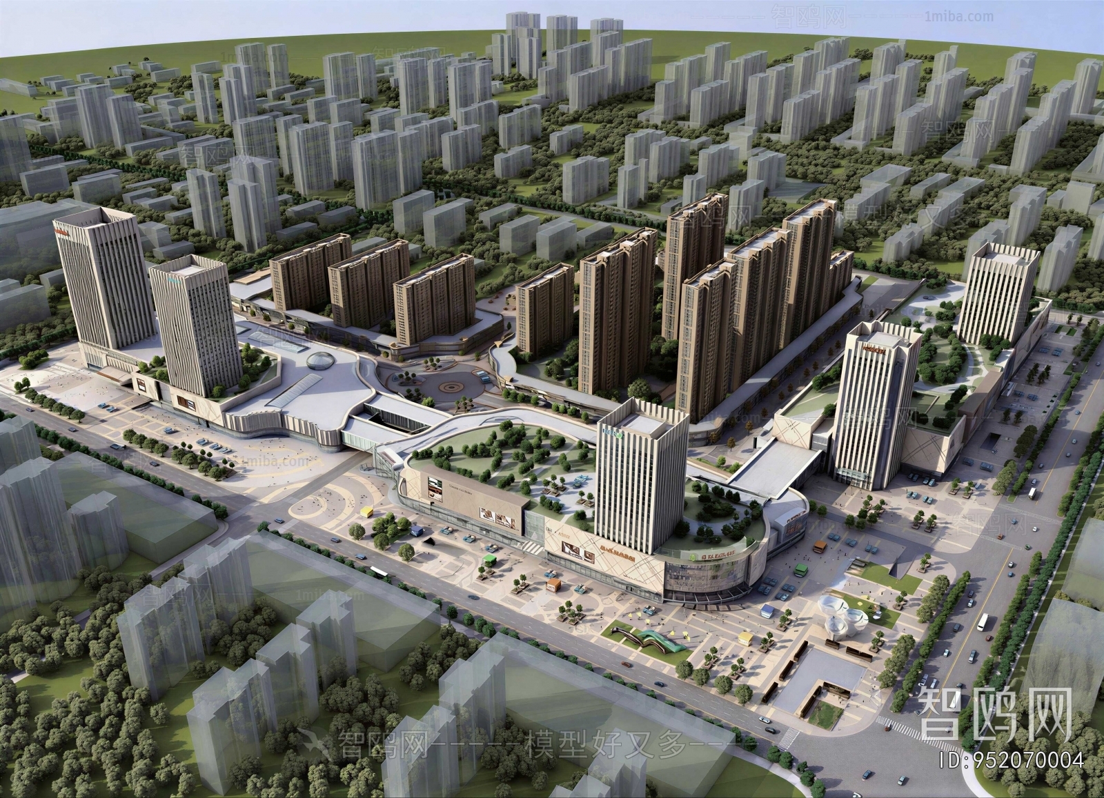Modern Architectural Bird's-eye View Planning
