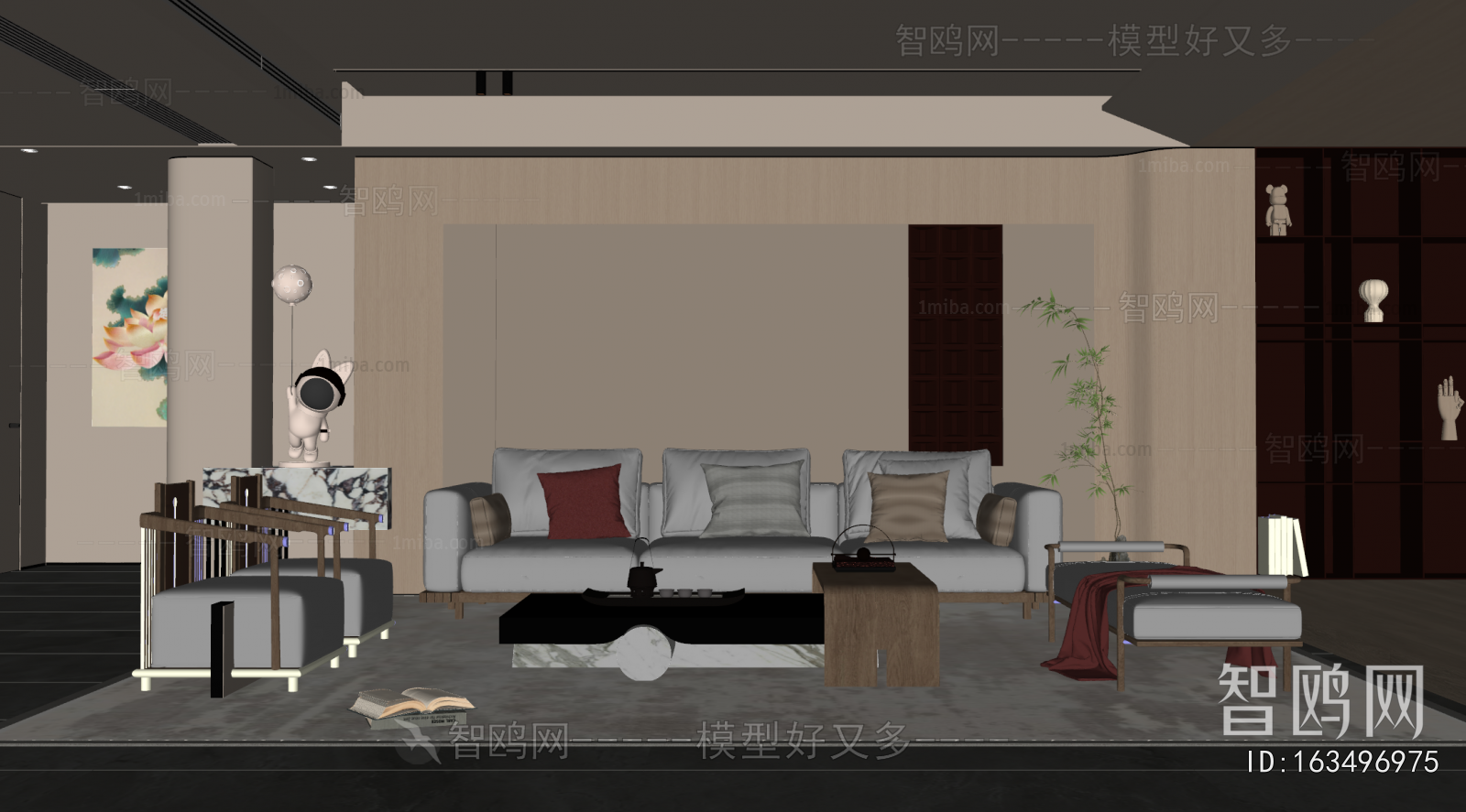 New Chinese Style A Living Room