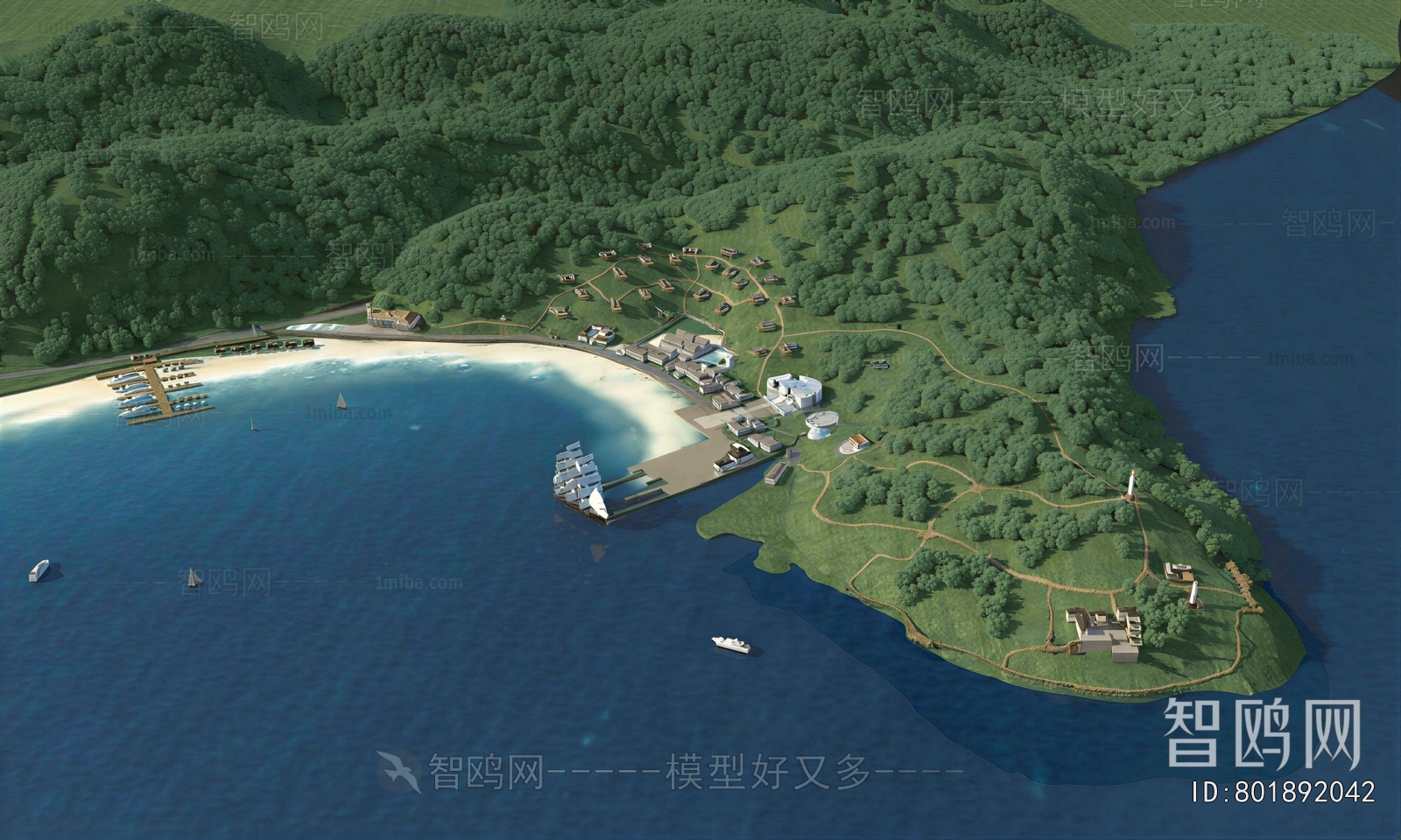 Modern Architectural Bird's-eye View Planning