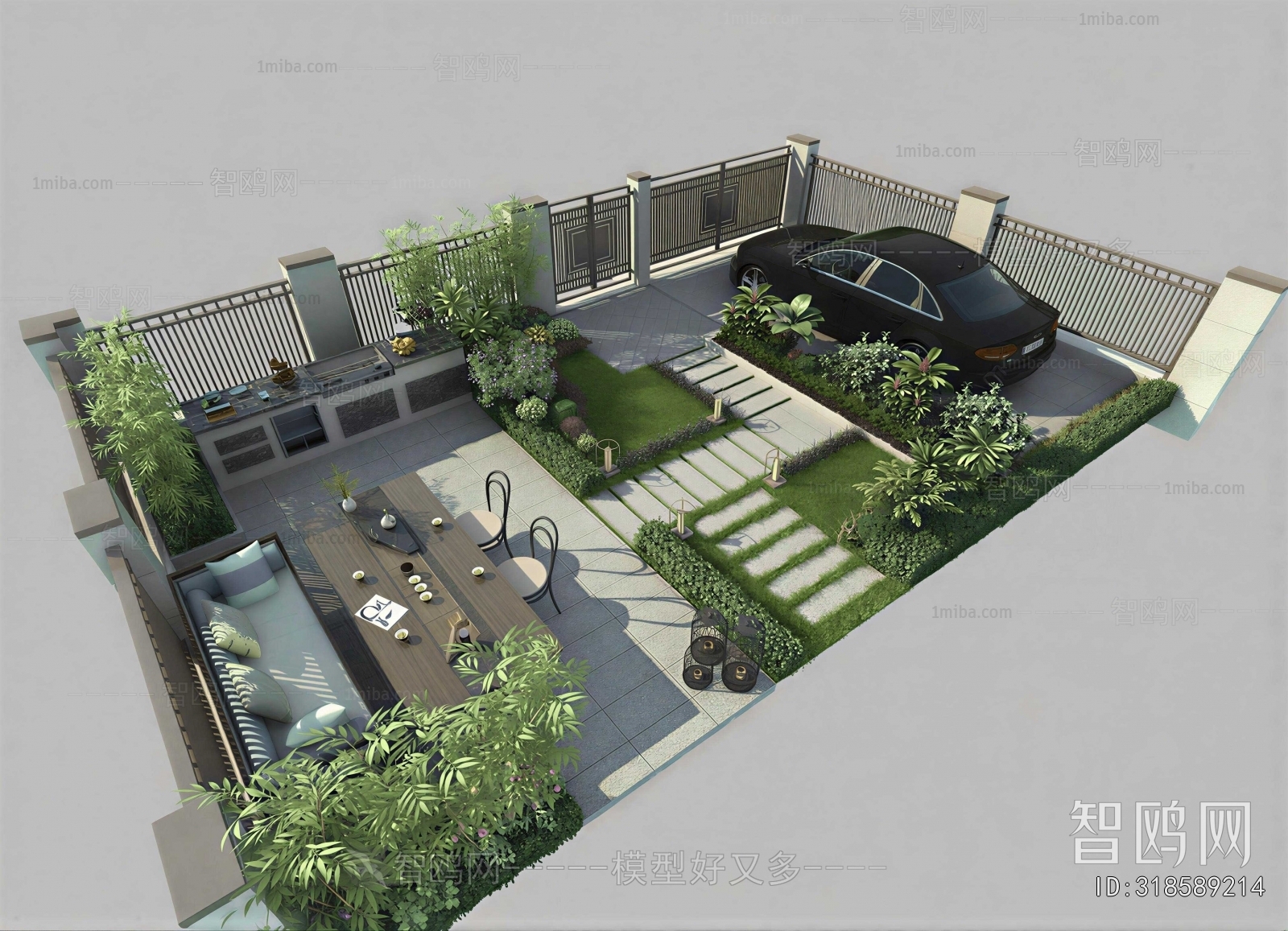 New Chinese Style Courtyard/landscape