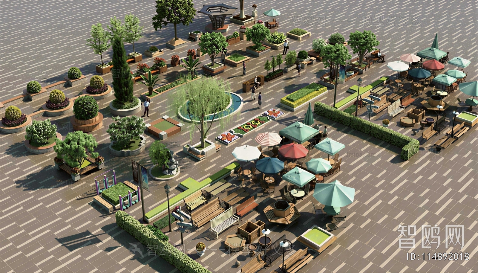Modern Architectural Bird's-eye View Planning