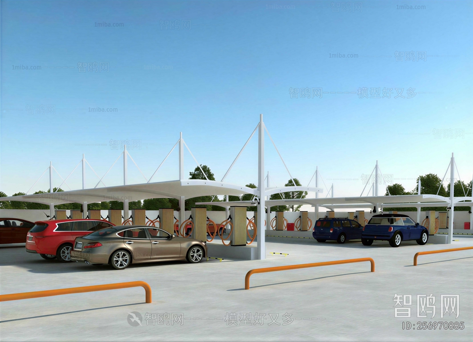 Modern Outdoor Parking Lot