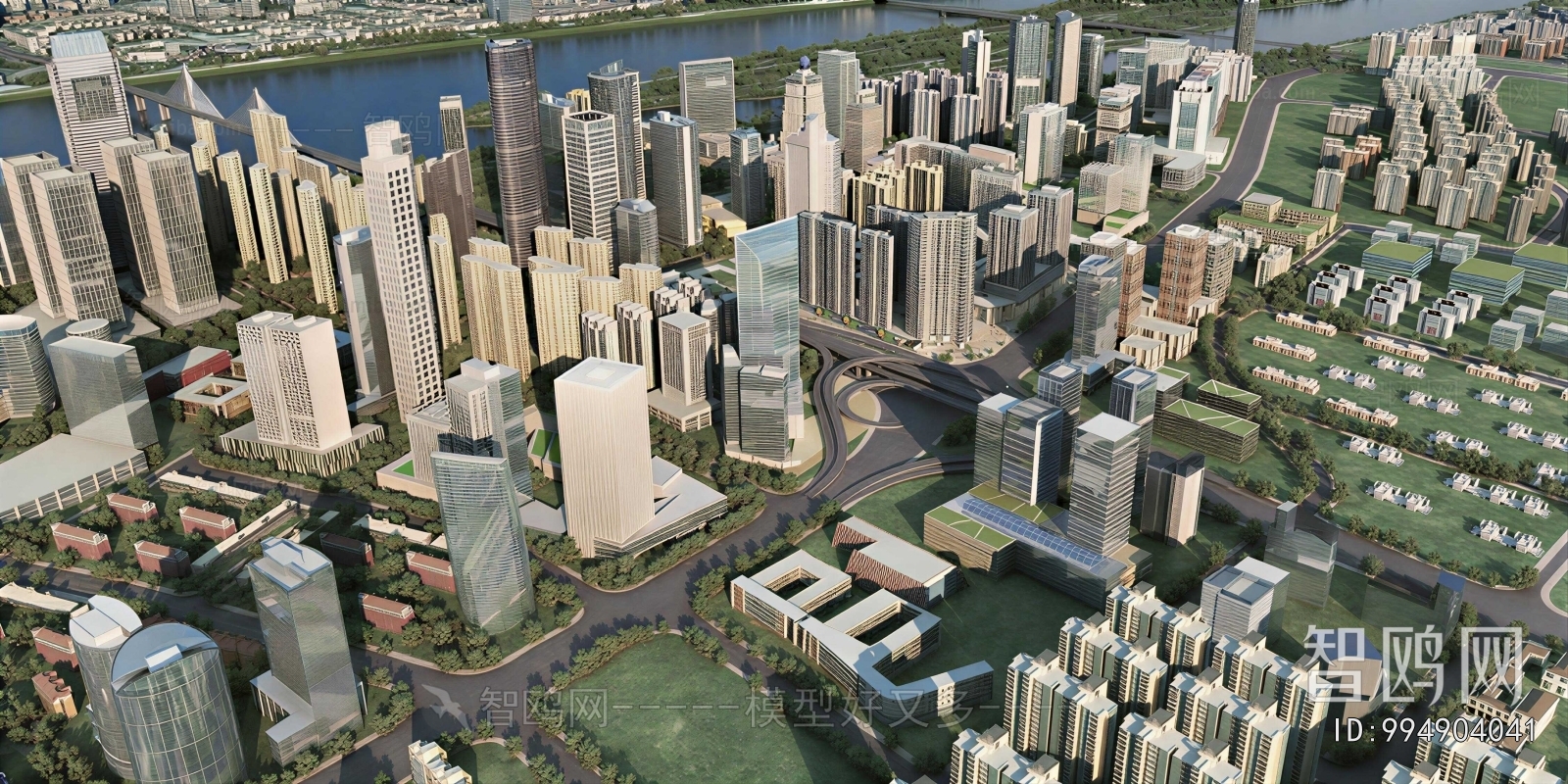 Modern Architectural Bird's-eye View Planning