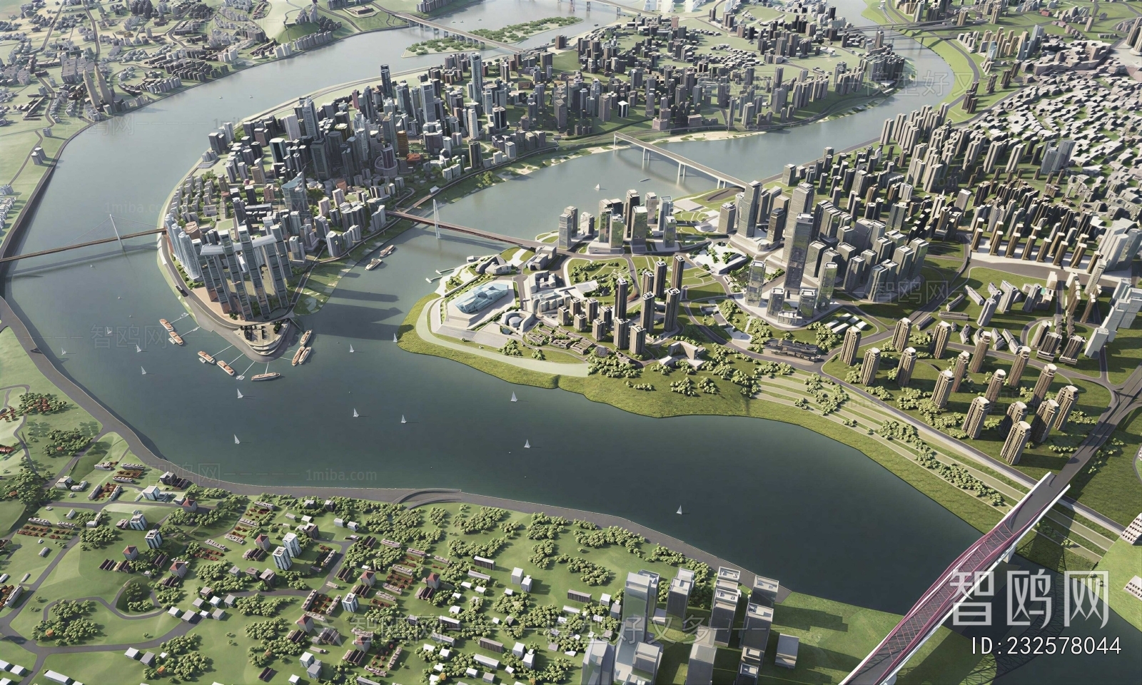 Modern Architectural Bird's-eye View Planning