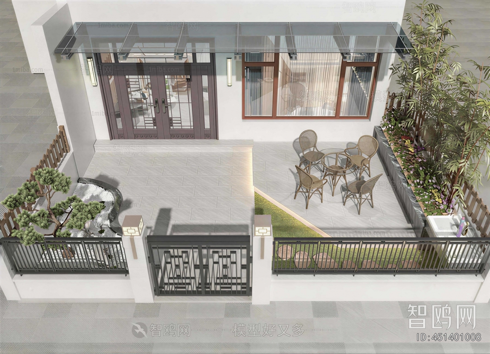 New Chinese Style Courtyard/landscape