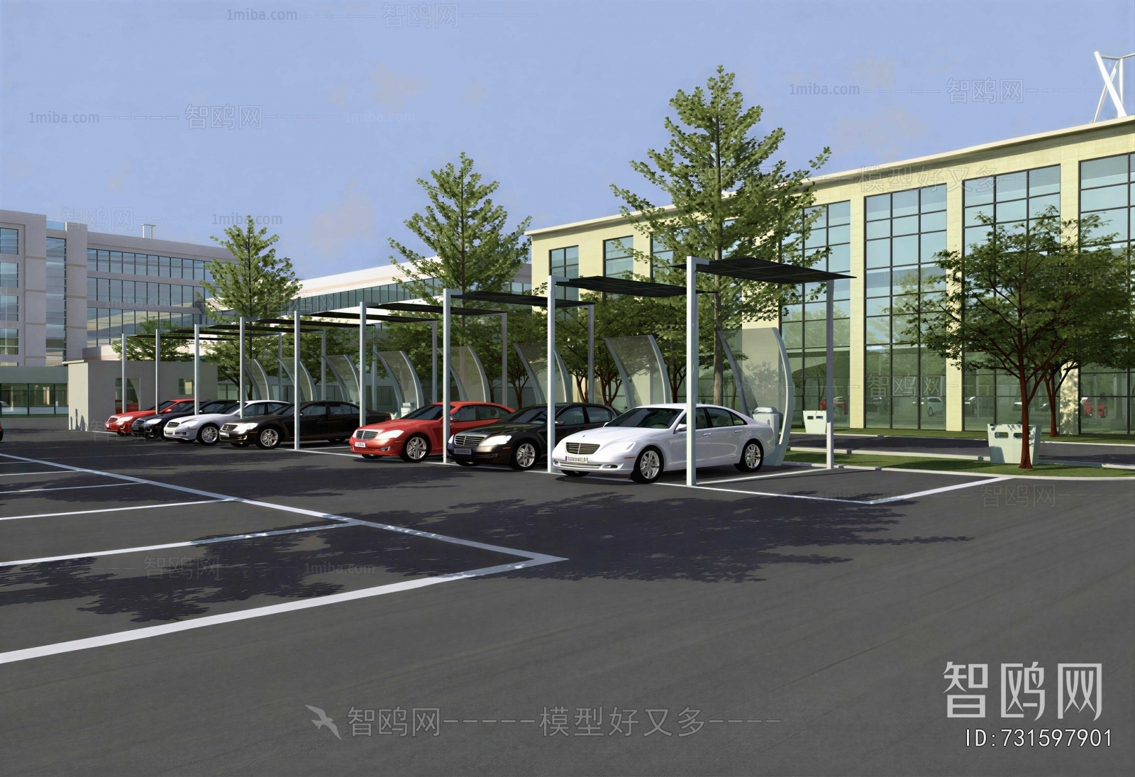 Modern Outdoor Parking Lot