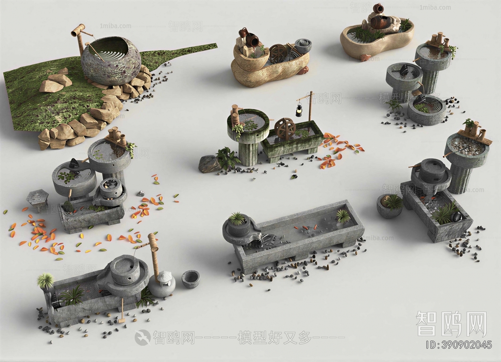 New Chinese Style Rockery Waterscape