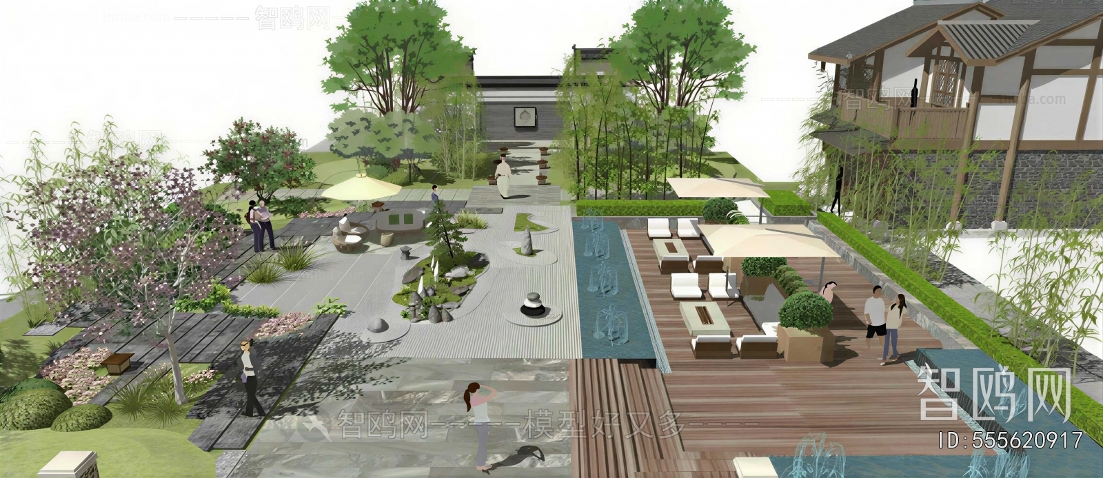 New Chinese Style Courtyard/landscape