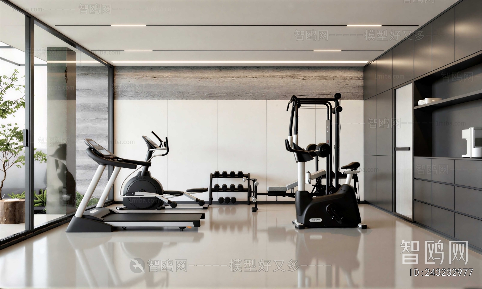 New Chinese Style Home Fitness Room