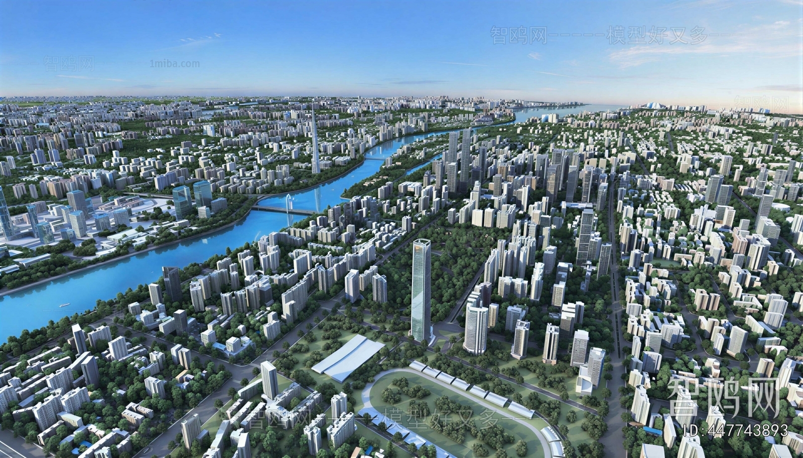Modern Architectural Bird's-eye View Planning