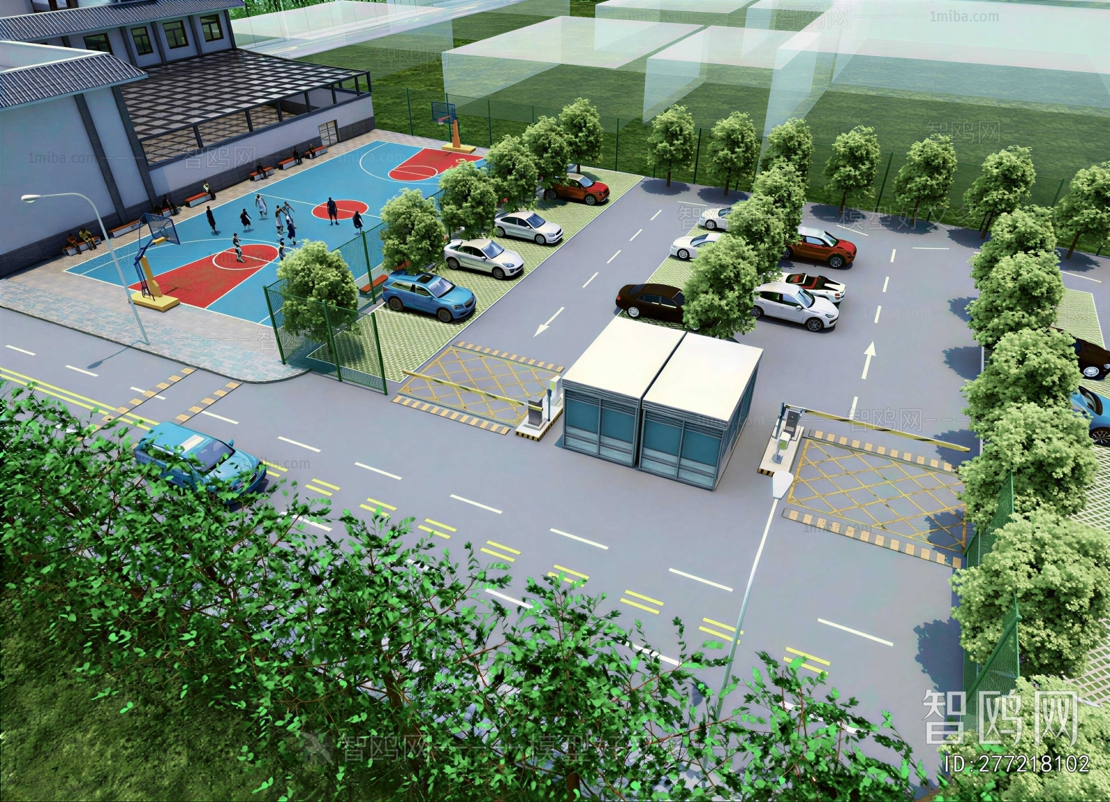 New Chinese Style Architectural Bird's-eye View Planning