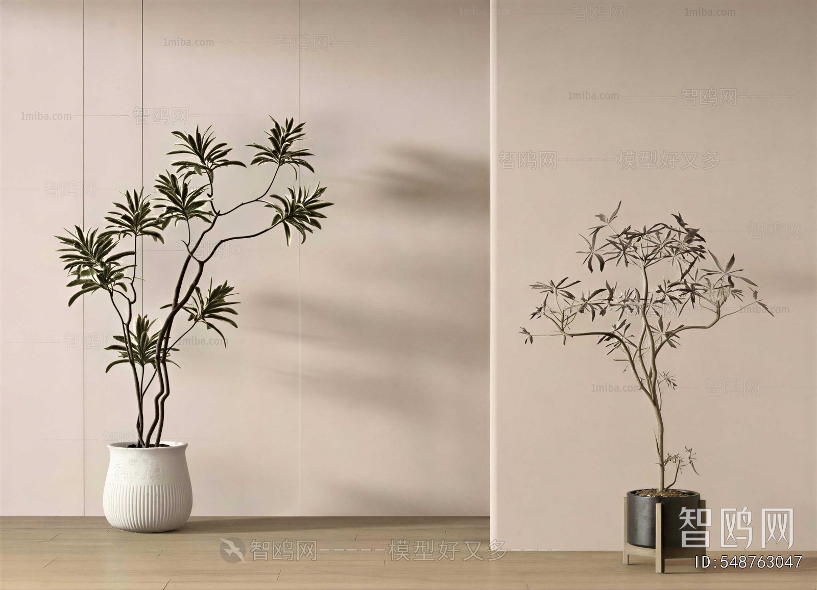 Modern Ground Green Plant Potted Plants
