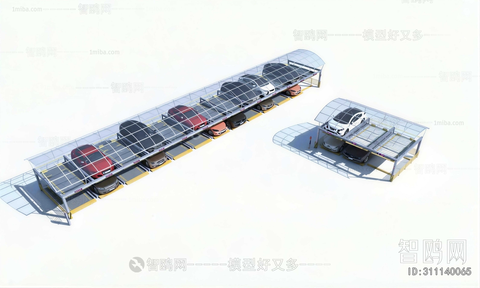 Modern Outdoor Parking Lot
