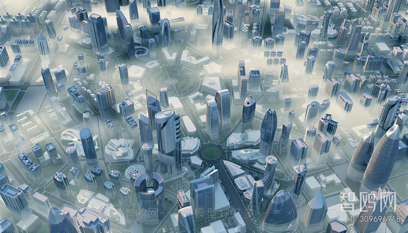 Modern Architectural Bird's-eye View Planning