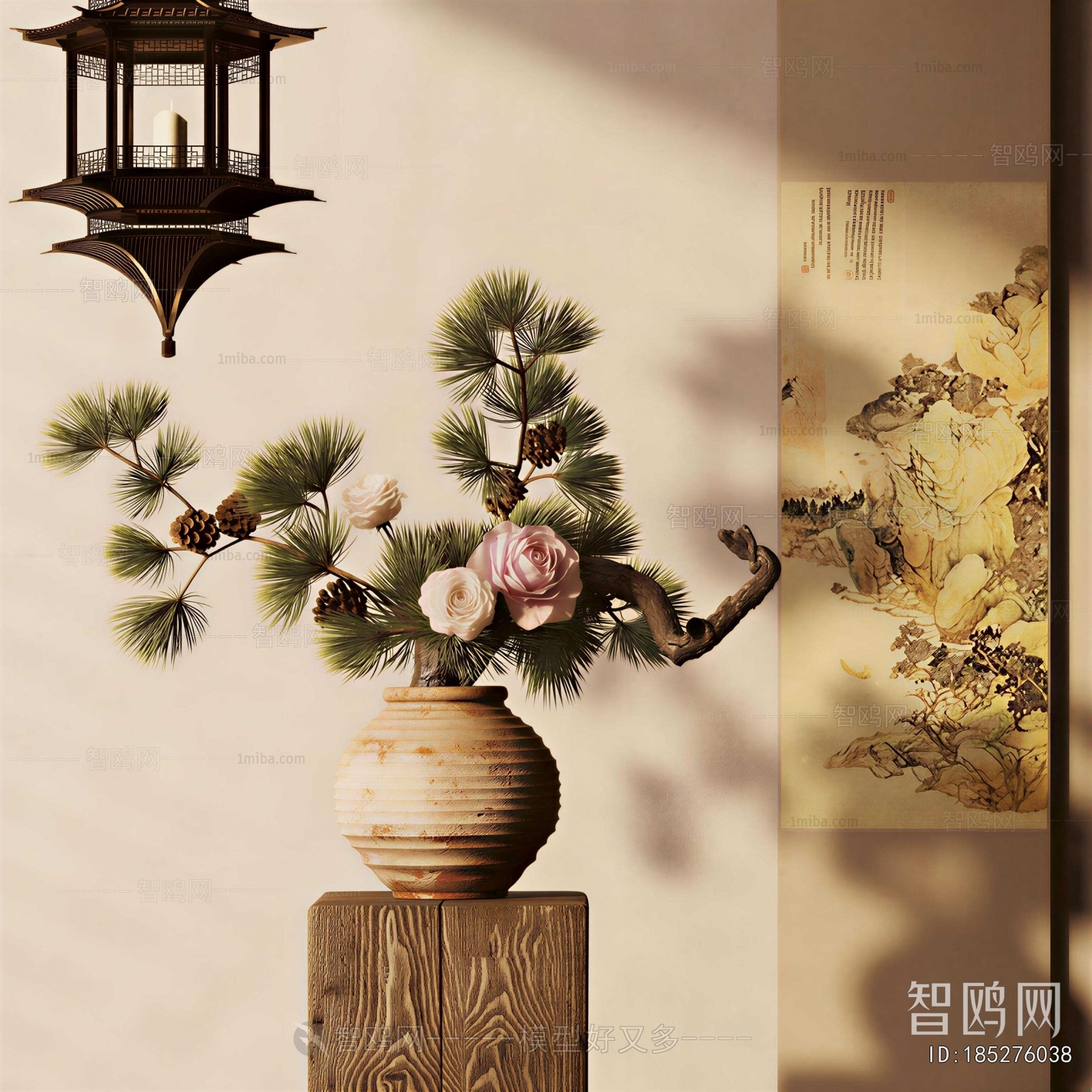 New Chinese Style Flower Arrangement
