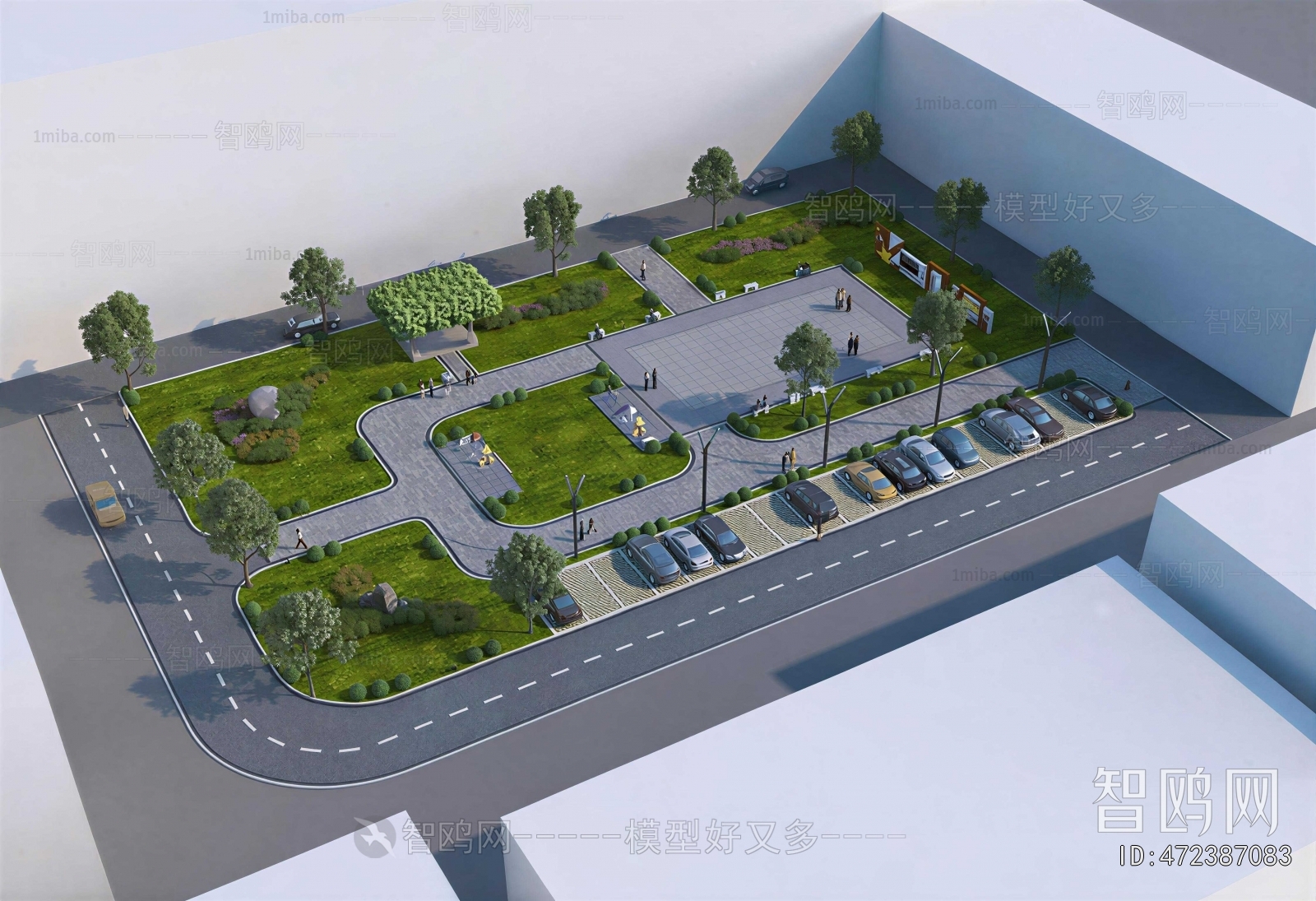 Modern Architectural Bird's-eye View Planning