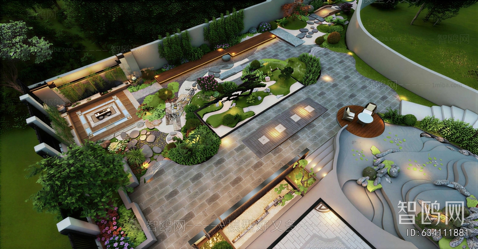 New Chinese Style Courtyard/landscape