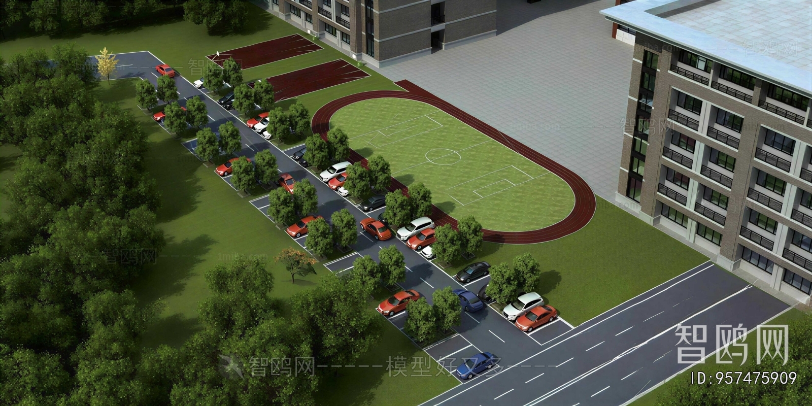 Modern Architectural Bird's-eye View Planning