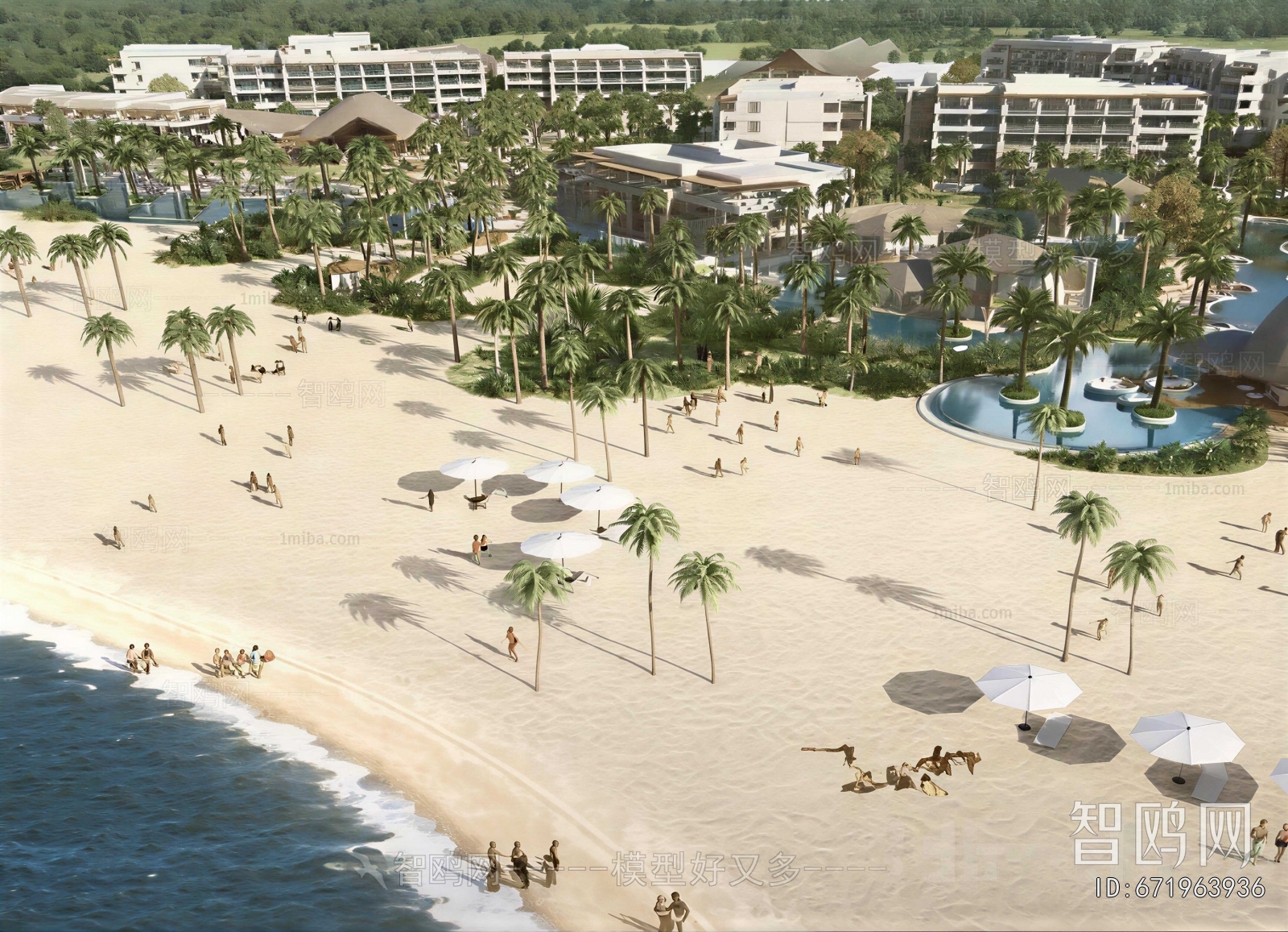 Modern Architectural Bird's-eye View Planning
