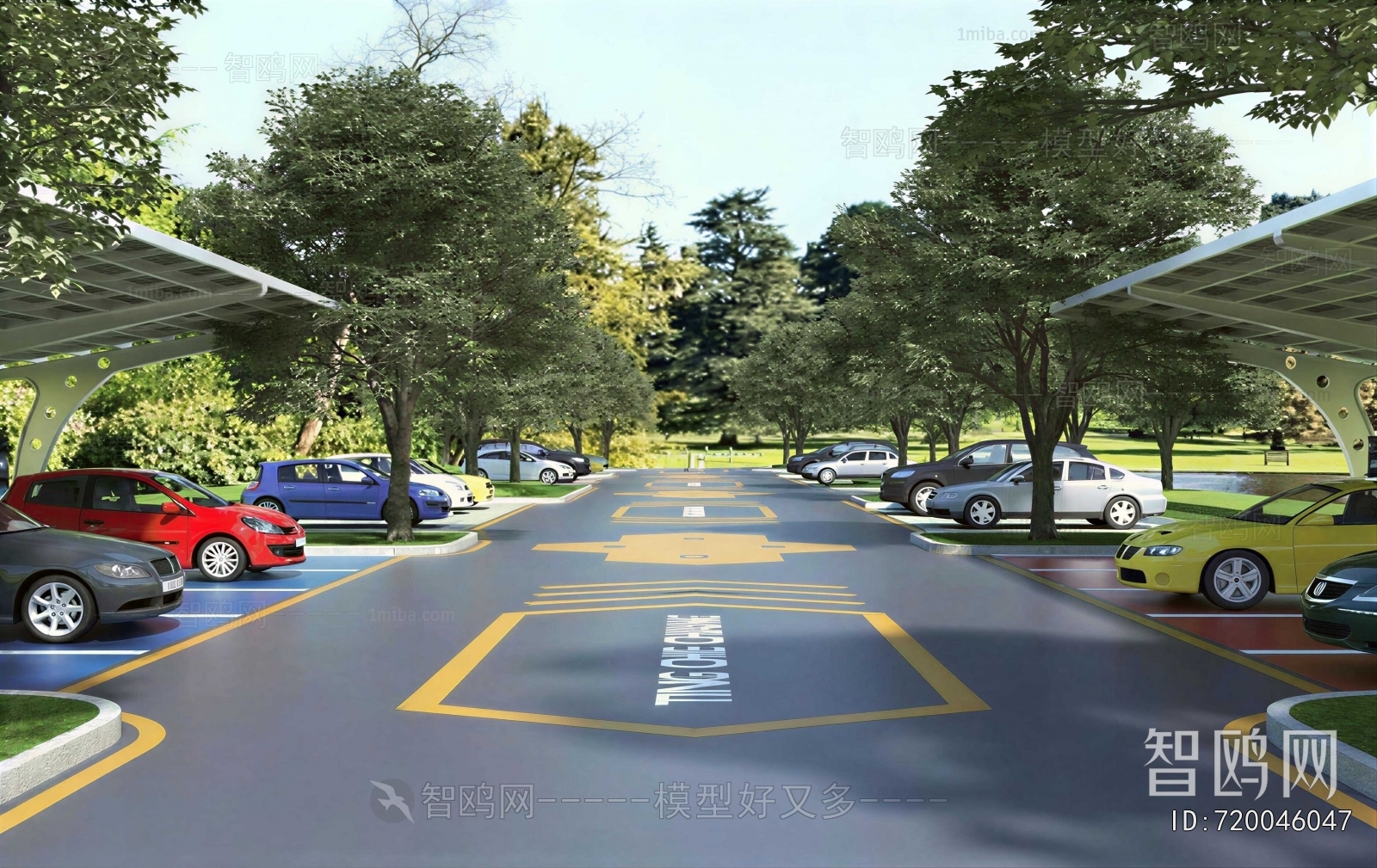Modern Outdoor Parking Lot