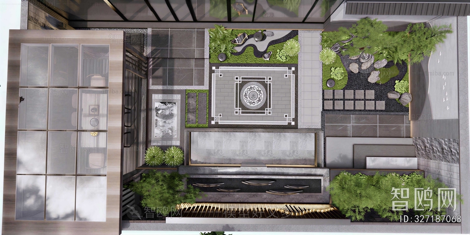 New Chinese Style Courtyard/landscape