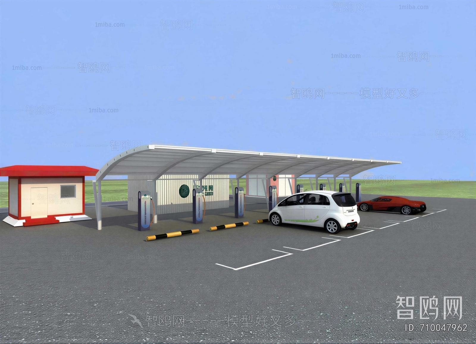 Modern Outdoor Parking Lot