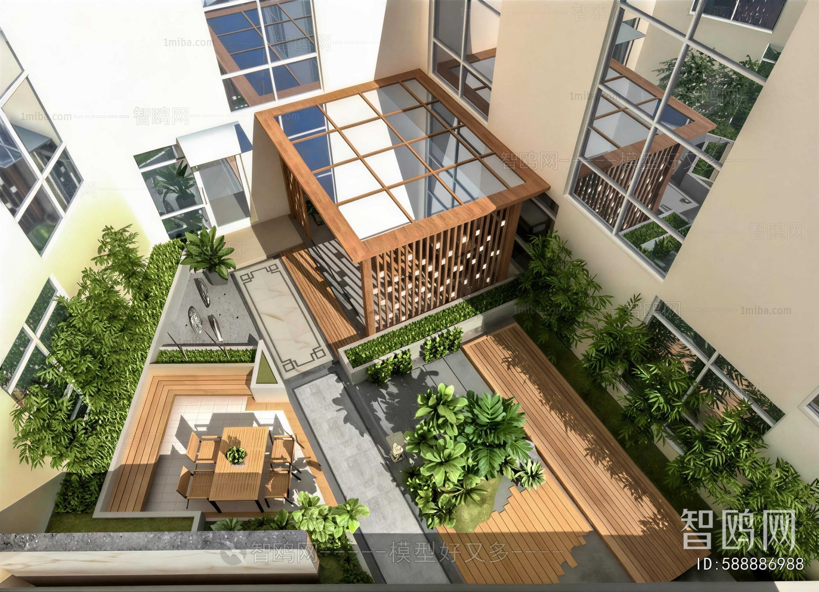 Modern Courtyard/landscape