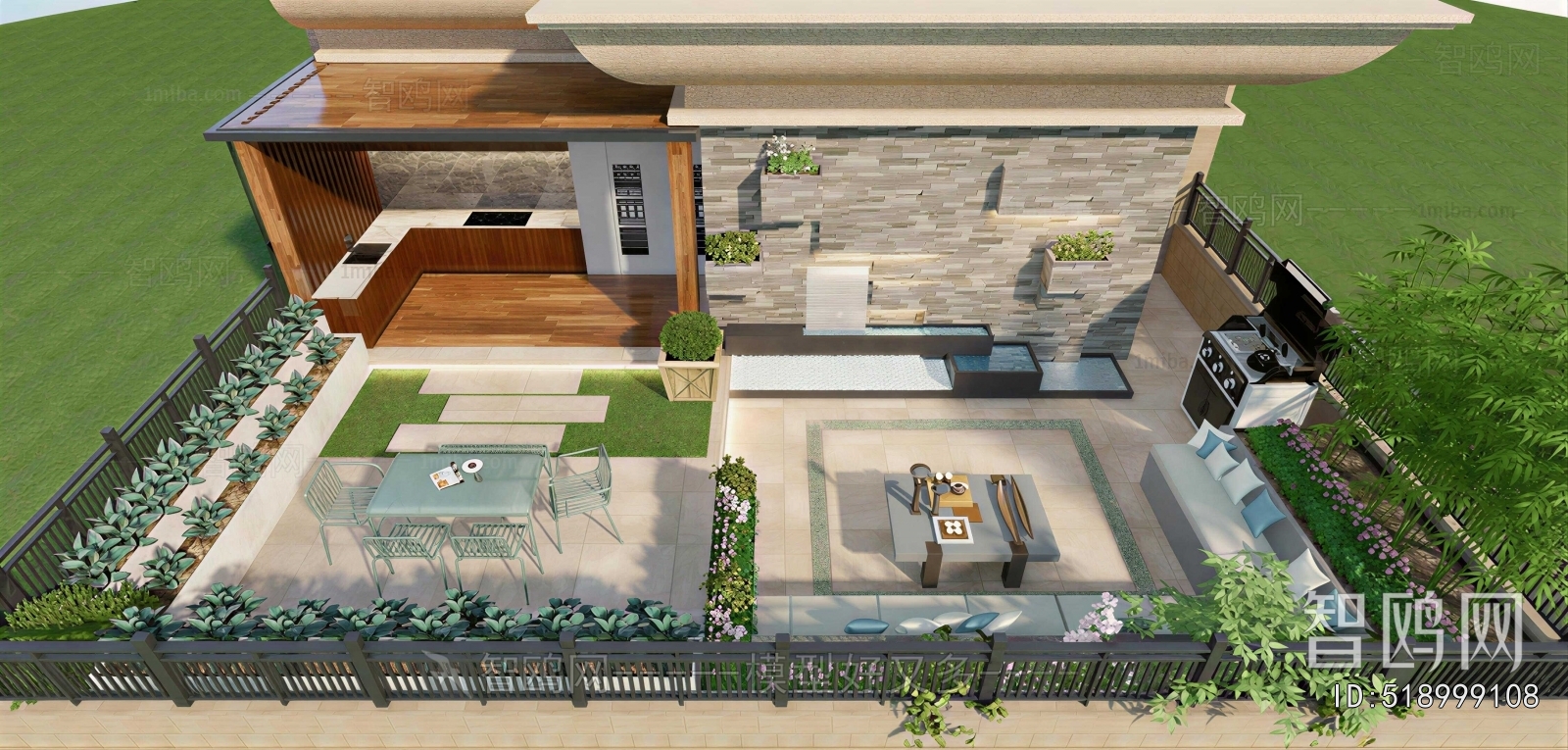Modern Courtyard/landscape