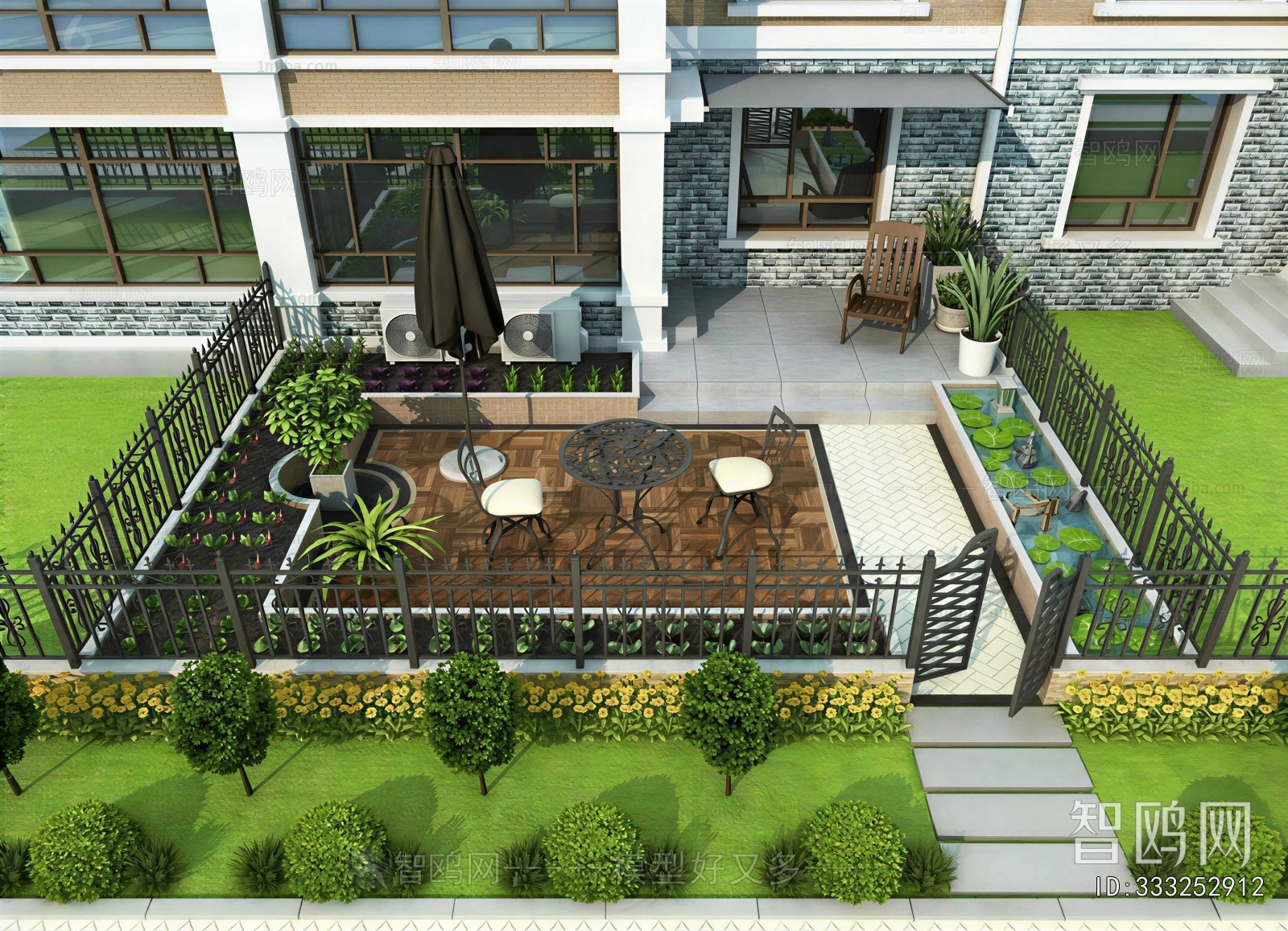 Modern Courtyard/landscape