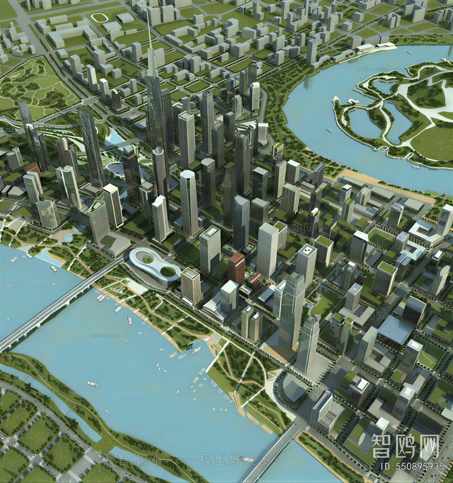 Modern Architectural Bird's-eye View Planning