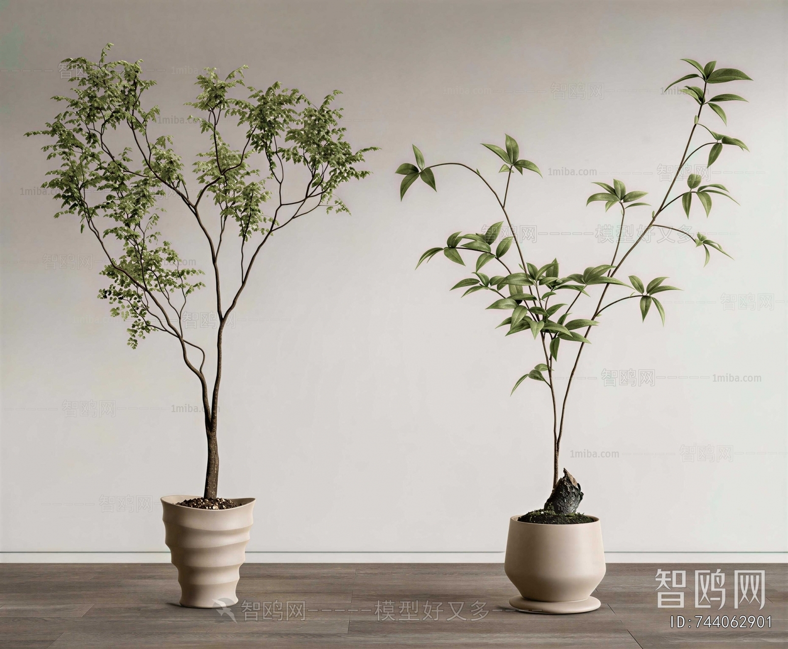 Modern Ground Green Plant Potted Plants