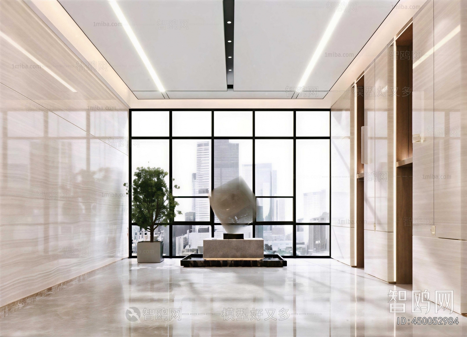 Modern Office Elevator Hall