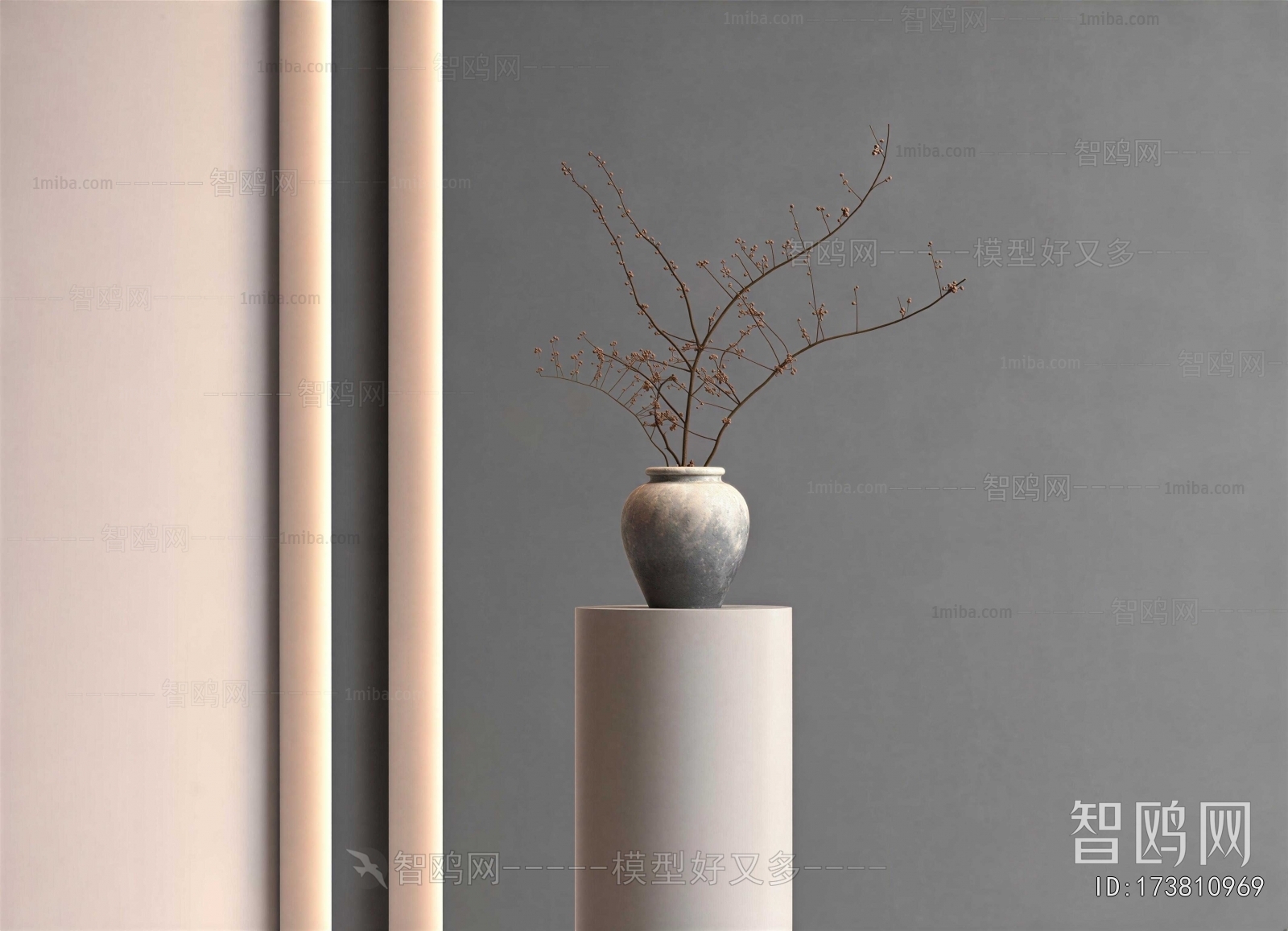 Wabi-sabi Style Dried Branch